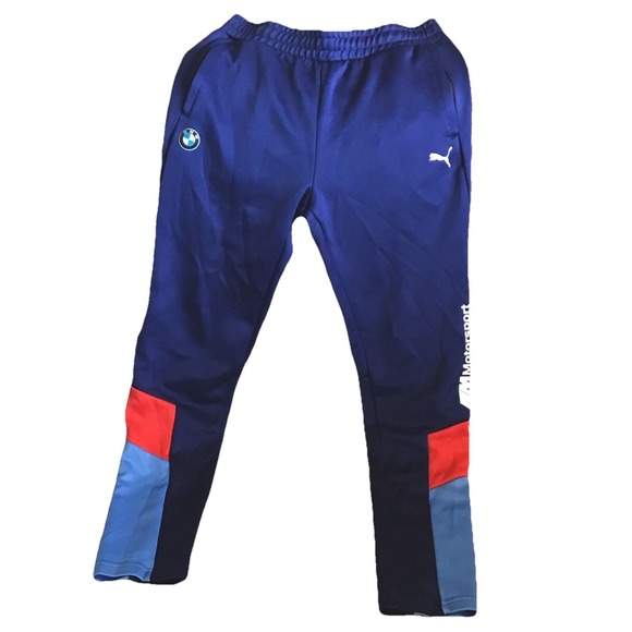 Puma BMW motorsport MMs T7 track pants Mens team blue size M - Picture 3 of 9